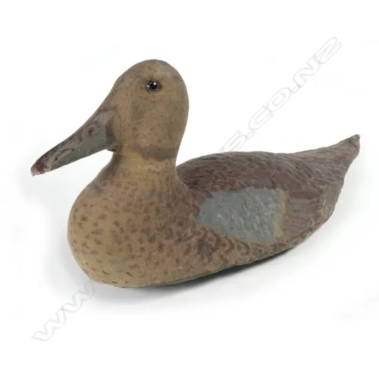 A c.1930 original fine weave canvas duck decoy