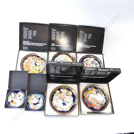 7 ROSENTHAL COLLECTORS PLATES; BOXED - 5 X DIA 160MM & 2 X DIA 95MM