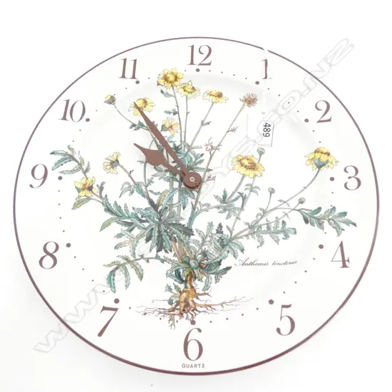 VILLEROY & BOCH BOTANICA PLATE WALL CLOCK DIA 265MM (BATTERY REQUIRED)