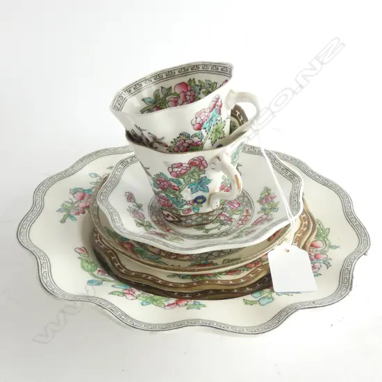 COALPORT 2 TRIOS & PLATE 225mm dia