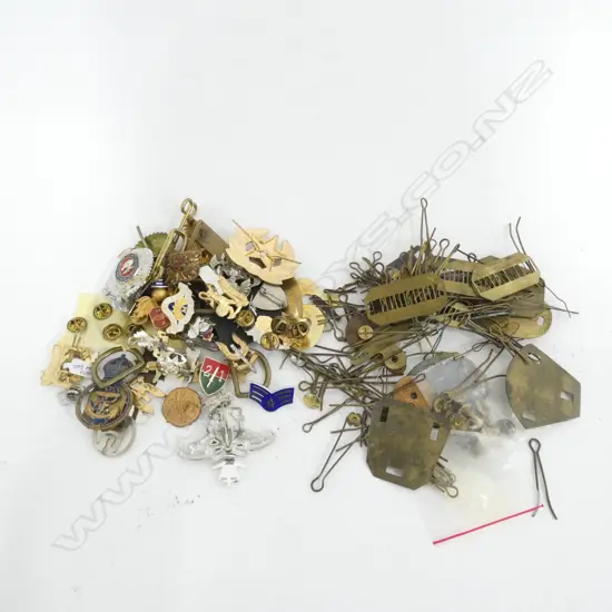 BAG OF ASST. MEDALS + BAG OF CLIPS ETC