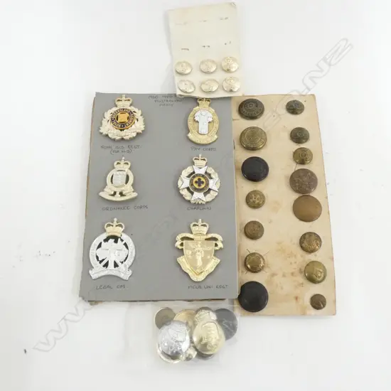 BAG OF ASST. NZ MILITARY BUTTONS