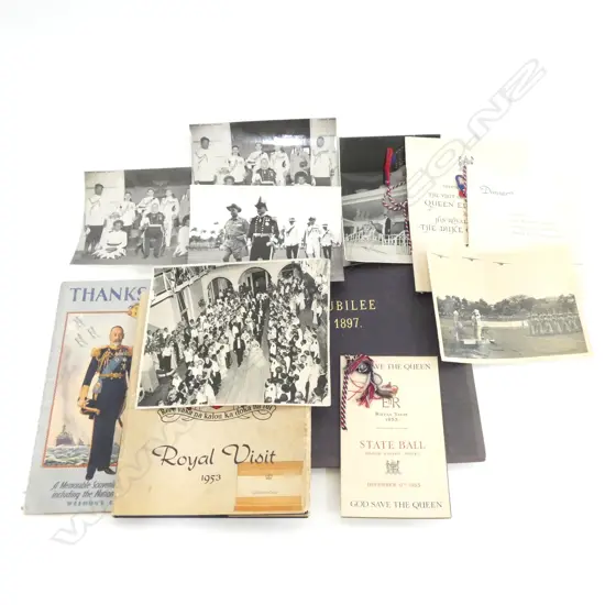 ROYAL VISIT FIJI 1953 (AIDE DE CAMP LT COMMANDER G. R. WOODS COPY) WITH ASSOC. EPHEMERA & PRESS PHOTOGRAPHS