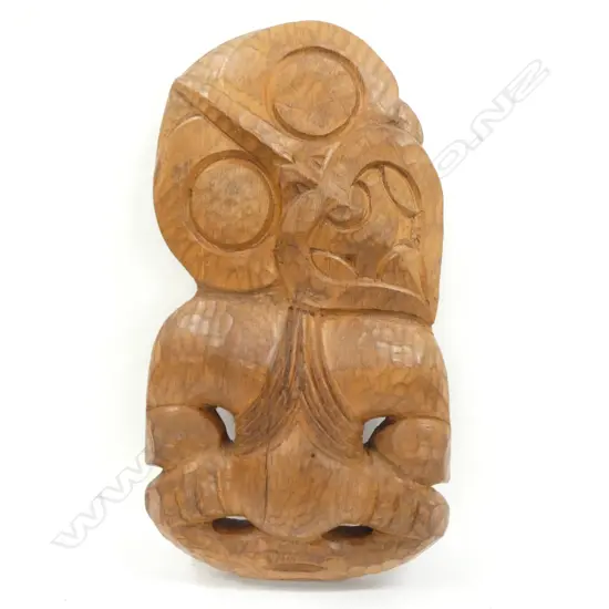 XL HAND CARVED WOODEN TIKI OF GOOD CLASSIC FORM.515mm