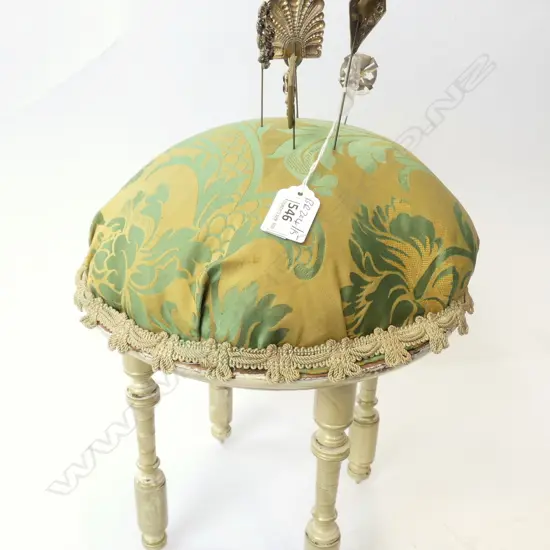 SMALL STOOL PIN CUSHION WITH PINS H 400 MM