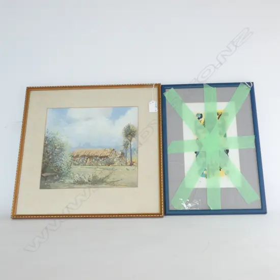 PR SIGNED WATERCOLOURS ' R L TINGEN (265 X 240MM)& VAN '98 (250 X 150MM)