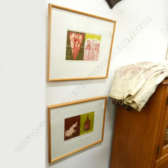 2 CAROLE SHEPHERD PRINTS; TROUBLED HISTORIES III & IV ARTIST PROOF 190x250mm