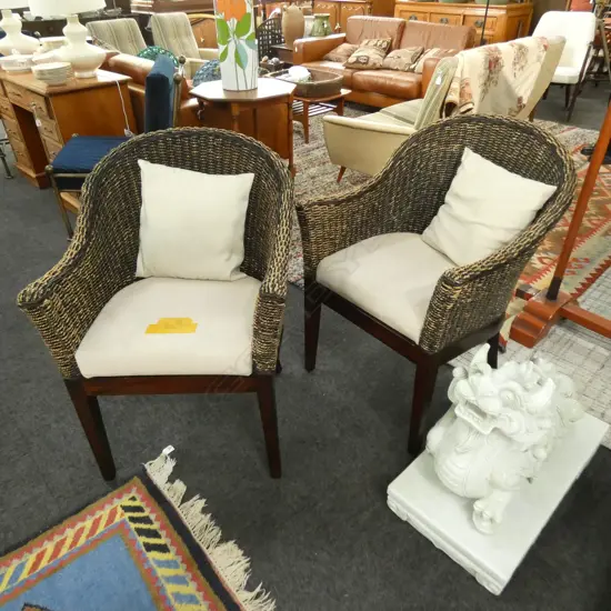PR WOVEN SEAGRASS CHAIRS 