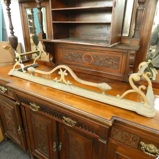 BRASS FIRE CURB W.1250mm D.340mm