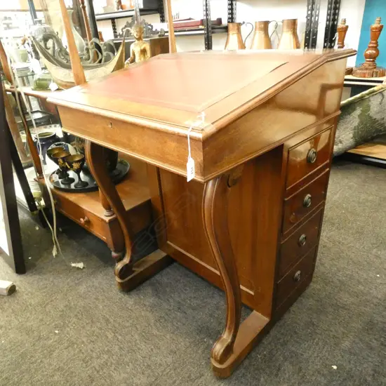 QUEEN ANNE STYLE DAVENPORT...