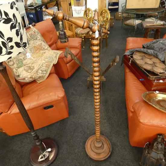 BOBBIN TURNED STANDARD LAMP H.1450mm