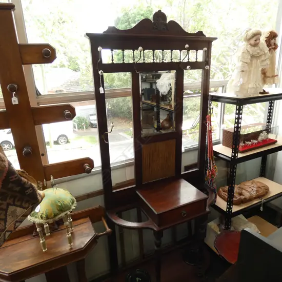 EDWARDIAN COAT RACK / HAT STAND...