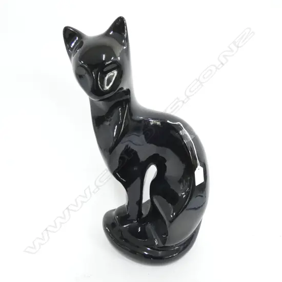 BLACK CERAMIC CAT H.460mm