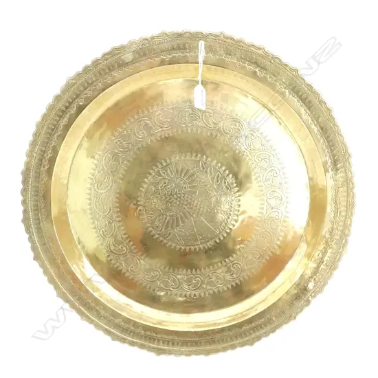 POLISHED BRASS TRAY D 520 MM