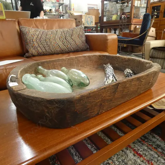 CHINESE WOODEN TROUGH L.685mm