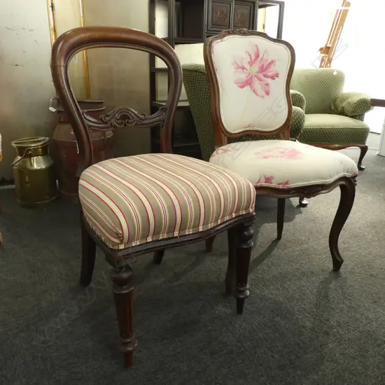 TWO BALLOON BACK CHAIRS