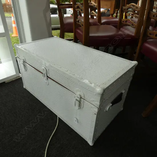 WHITE STEAMER TRUNK...