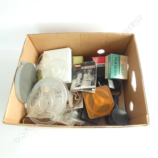 BOX LOT SLIDE CASETTES ETC