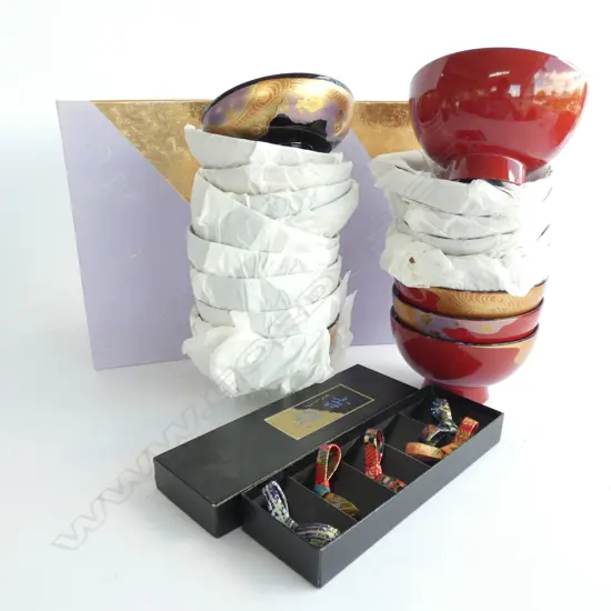 JAPANESE BOWLS SIDE DISHES AND CHOPSTICK RESTS