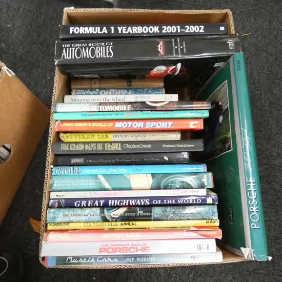BOX OF BOOKS - CARS & RACING