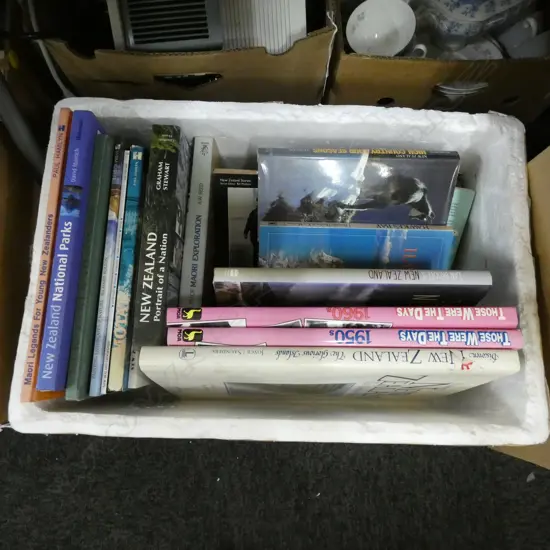 BOX LOT NZ BOOKS