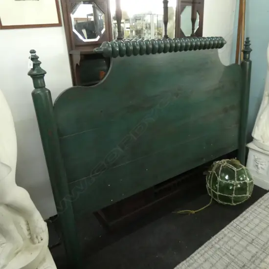 GREEN PAINTED HEADBOARD W.1740 H.1350mm