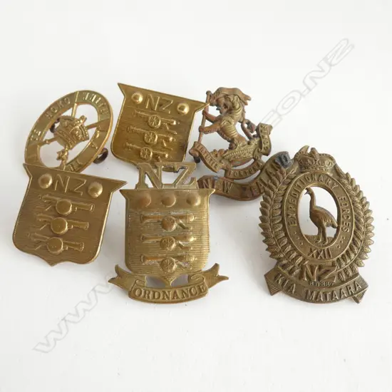 6 NZ WAR MEDALS; 3X ORDNANCE + 3 OTHERS