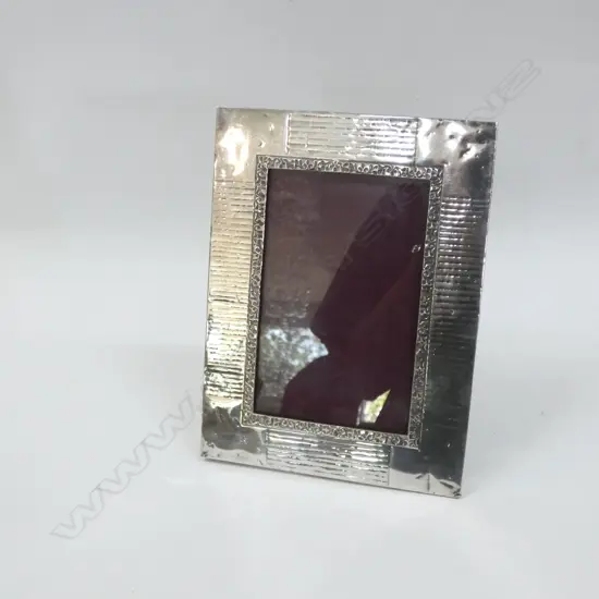 STG SILVER PHOTO FRAME WOOD BACK STAMPED 925 AMAND H.210mm