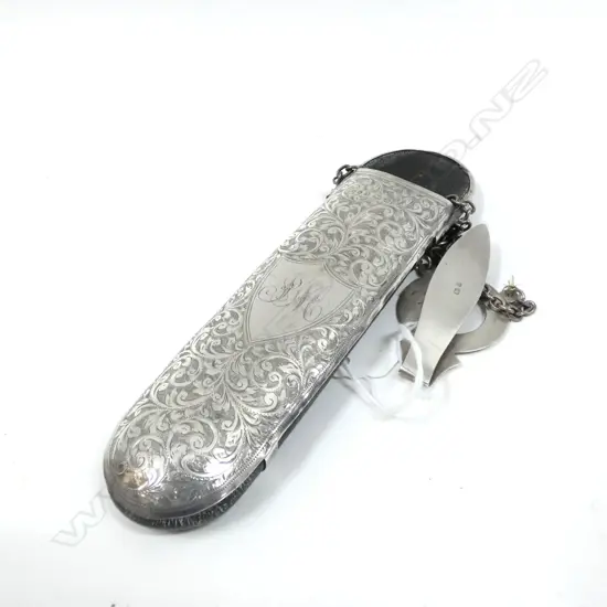 STG SILVER CHATELAINE SPECTACLES CASE L.260mm