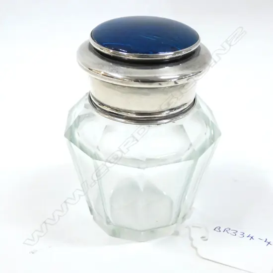 STG SILVER & BUTTERFLY WING PERFUME BOTTLE BIRMINGHAM 1926