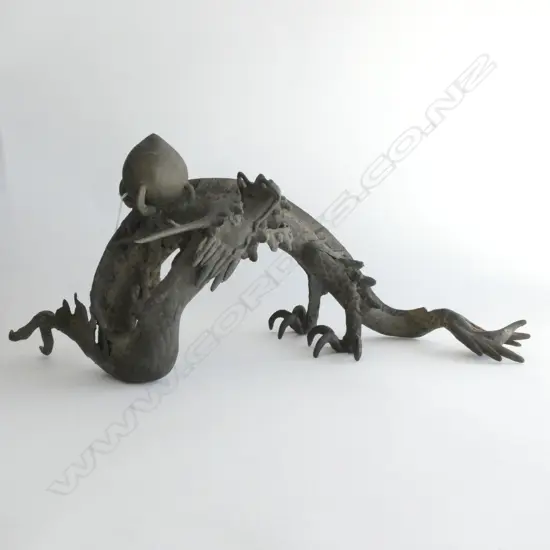 HEAVY BRASS CHINESE DRAGON, L. 500MM