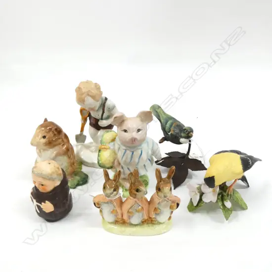 3 BESWICK BEATRIX POTTER FIGURINES + 4 OTHERS