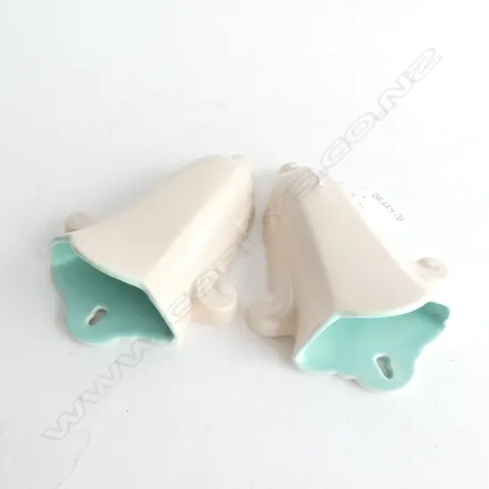 PAIR OF POOLE WALL VASES