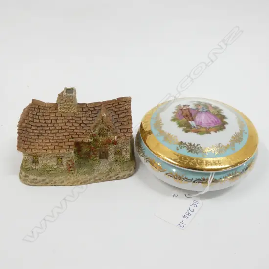 LIMOGE LIDDED BOX & COUNTRY COTTAGE