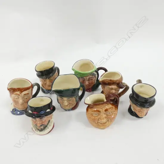 8 DOULTON CHARACTER JUGS