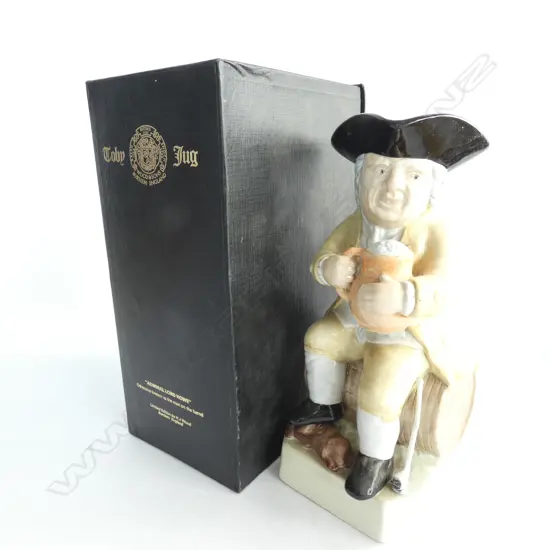 BURSLEM WOODS ADMIRAL LORD HOWE CHARACTER JUG - IN ORIGINAL BOX H. 250MM