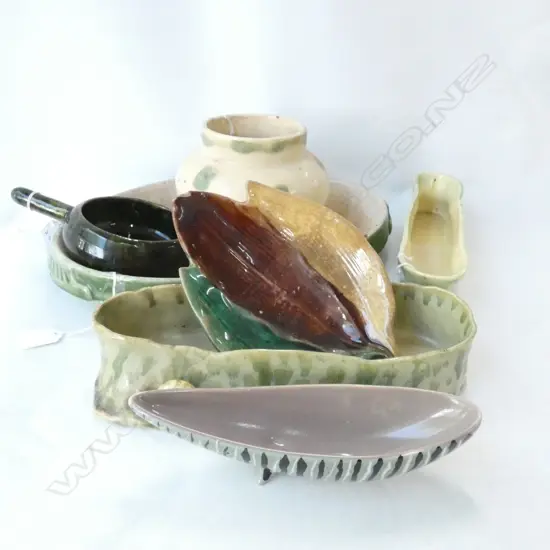 7 ASST POTTERY PCS INCL. NZ POTTERY / DENBY / MOLLE ETC. ...