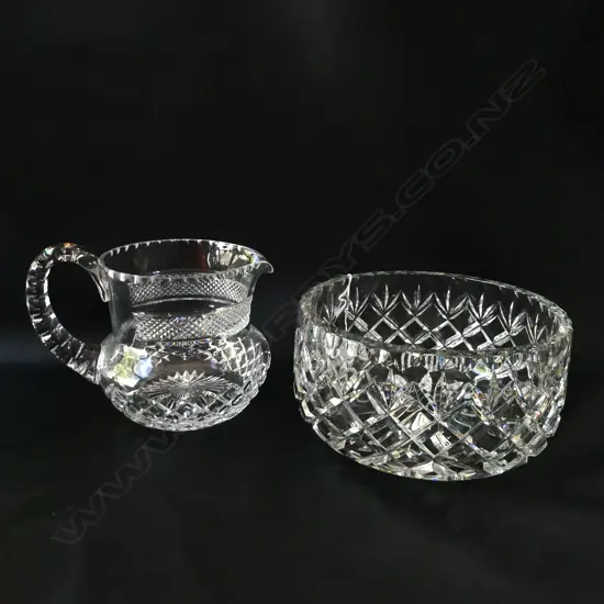 LG CRYSTAL CUT BOWL (DIA 195MM) & JUG H. 150MM
