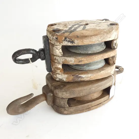 DOUBLE AND SINGLE PULLEY SHIP’S BLOCKS