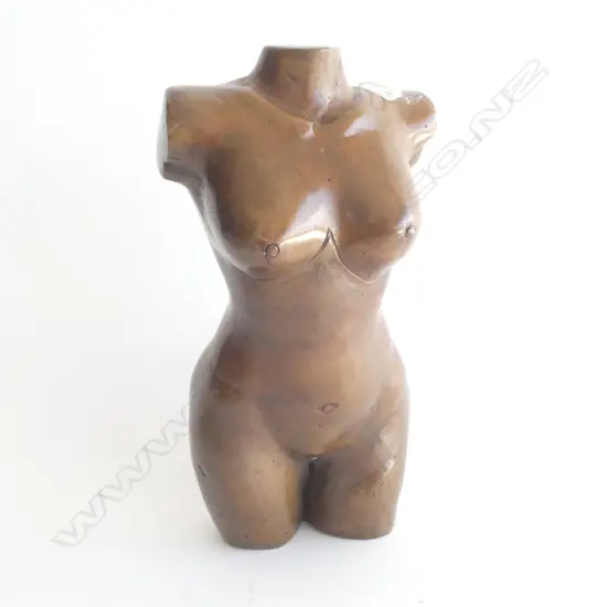 CLASICAL BRONZE FEMALE TORSO H.190MM. 