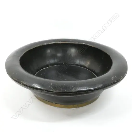 EBONISED OLD CHINESE WOODEN FOOTBATH 515mm dia