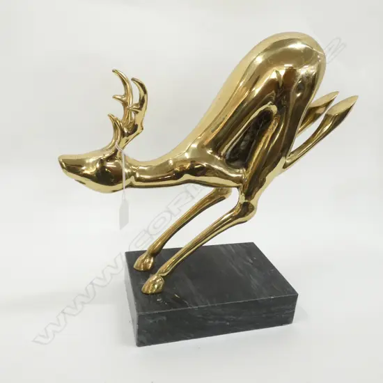 BRONZE ANTELOPE SCULPTURE H.390mm