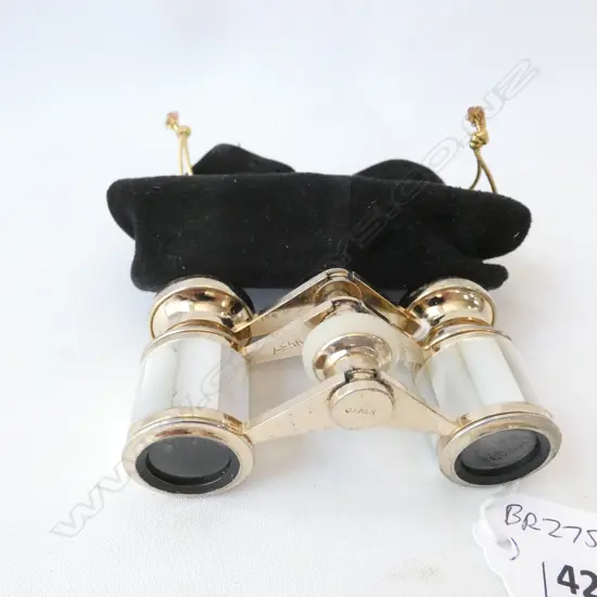 MOP INLAY OPERA GLASSES w. POUCH