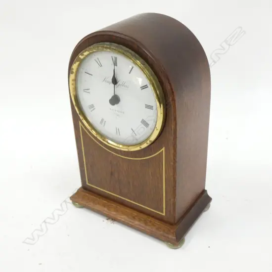 KNIGHT & GIBBONS LONDON MANTLE CLOCK NEEDS NEW BATTERY 