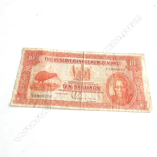FIRST ISSUE NZ TEN SHILLINGS