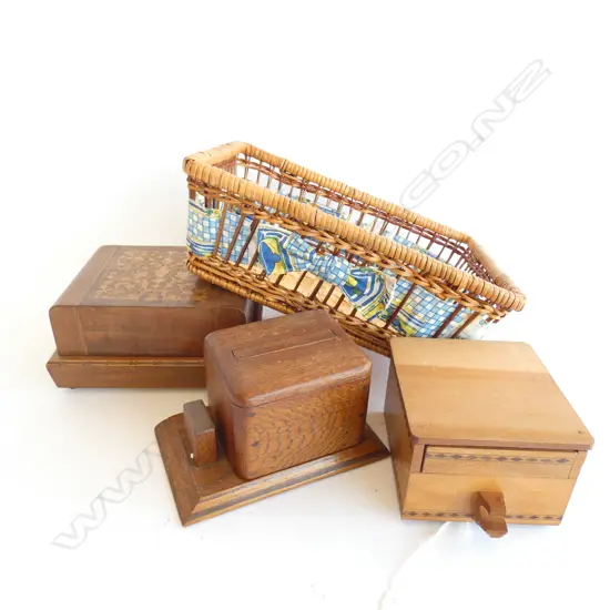 3 WOODEN CIGARETTE DISPENSERS