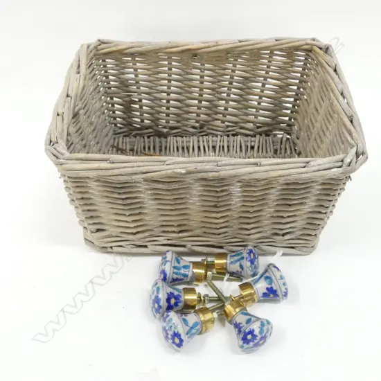 6 HAND PAINTED PERSIAN DRAWER HANDLES L 350 MM