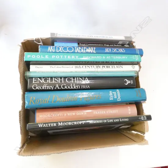 BOX REFERENCE BOOKS DOULTON/MOORCROFT/POOLE ETC