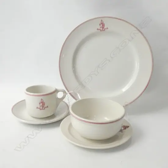 5 PCS DURALING SUPER VITRIFIED CRESTED WARE 