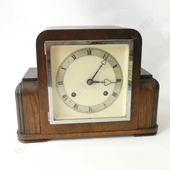ART DECO ENGLISH MANTLE CLOCK BY IMPERIAL (WORKING) KEY IN REAR